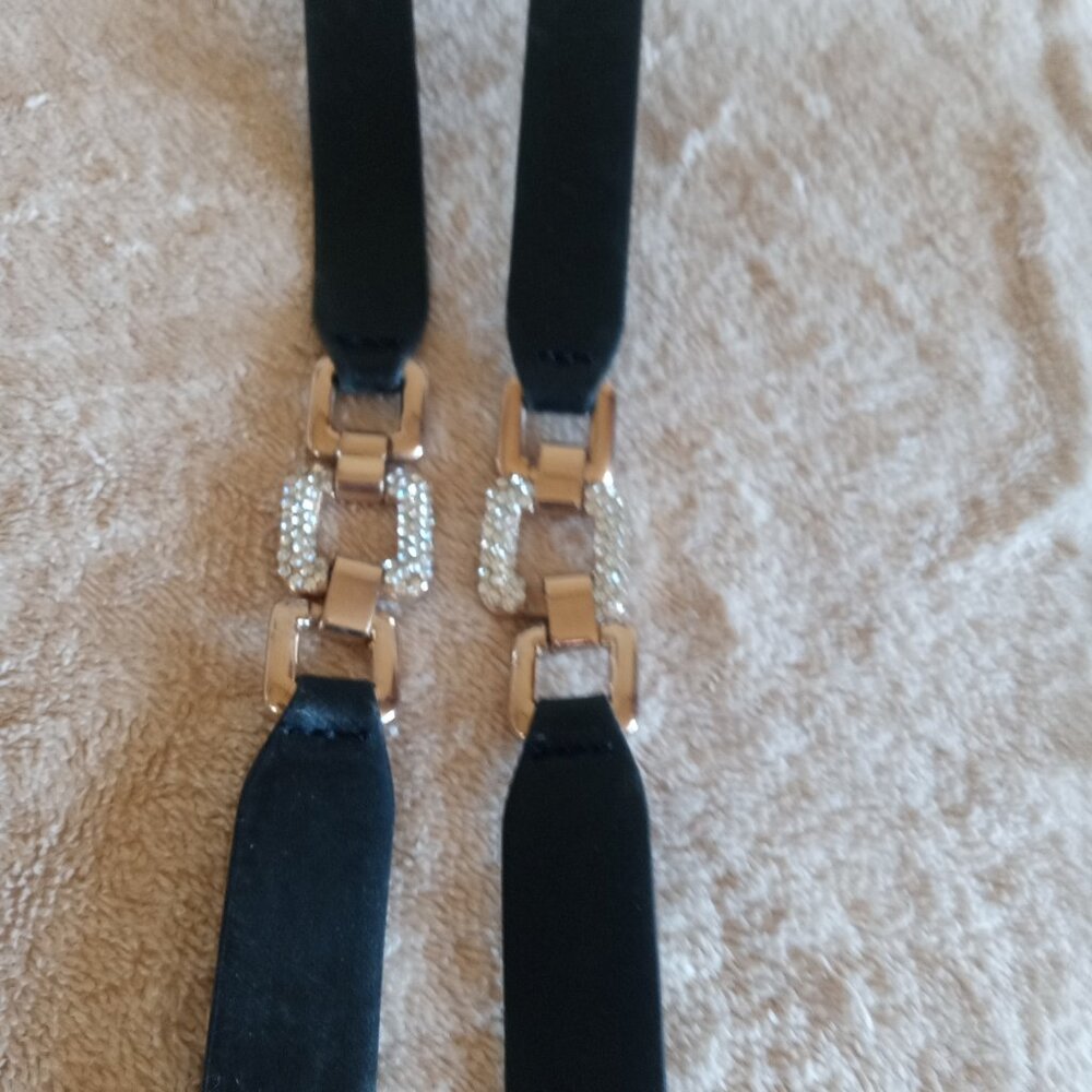 BOOTBELTZ Rhinestone Crystal Black Jewelry Charm Shoes & Boots Gold Shoelery